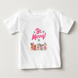 Farbenfrohe Weihnachten 2023 Familie Baby T-shirt