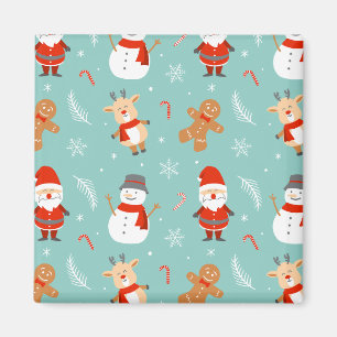 Farbenfrohe Weihnachten 2023 Familie Ho Magnet