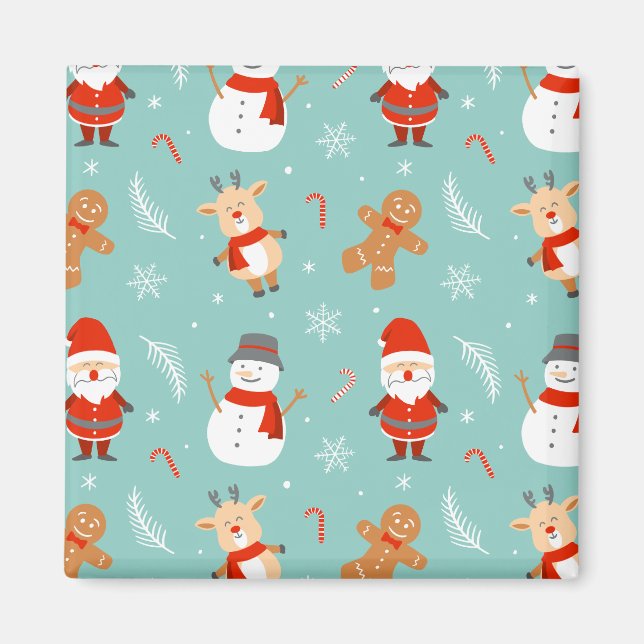 Farbenfrohe Weihnachten 2023 Familie Ho Magnet (Vorne)