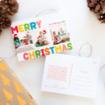 Farbenfrohe Weihnachten Jahr in Review 3 Foto<br><div class="desc">Genießen Sie die Freude und die Magie der Urlaubssaison mit diesem festlichen, bunten Weihnachtsjahr in Rezension 3 Foto Ferien Postkarte. Das einfache, aber lustige Design zeichnet sich durch eine Rot-, Grün-, Gelb-, Blau-, Orange- und Rosa-Farbpalette aus, die eine lebhafte und fröhliche Atmosphäre schafft. Die kreative und minimalistische Herangehensweise mit fett...</div>
