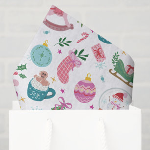 Farbenfrohe Weihnachten mit Laune Seidenpapier