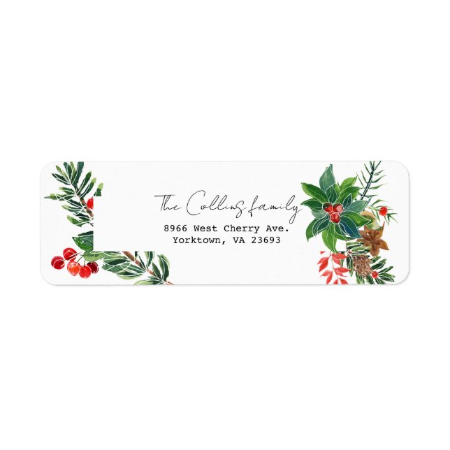 Farbenfrohe Weihnachten Wasserfarbe Holly & Botani (Vorne)