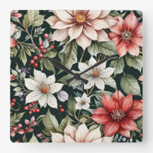 Farbenfrohe Weihnachts-Blume Elegant Schwarz