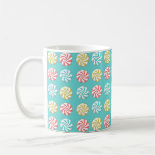 Farbenfrohe Weihnachts Candy Holiday Pattern Kaffeetasse