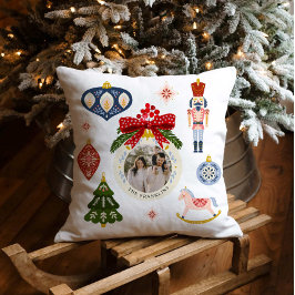 Farbenfrohe Weihnachts-Foto Dekorative Kissen