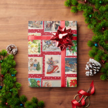 Farbenfrohe Weihnachts-Postkartenverpackung