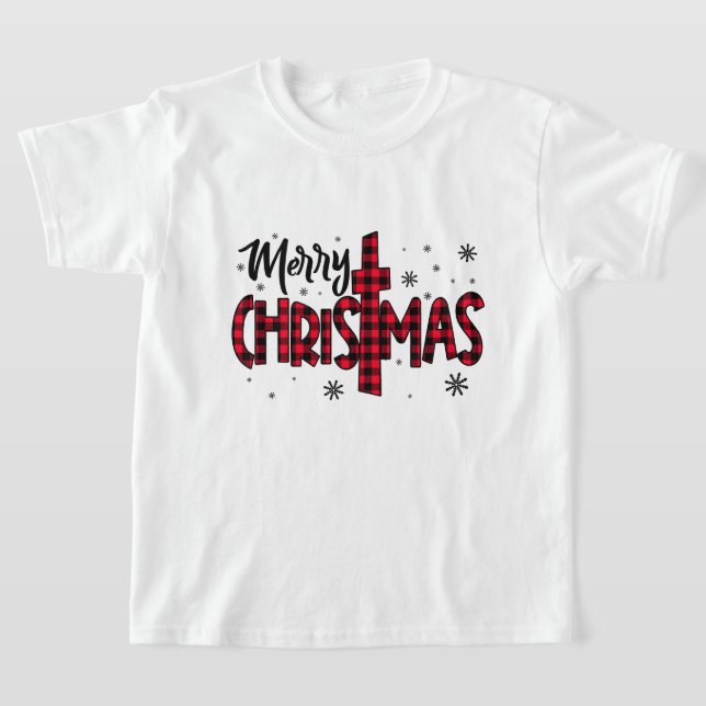 Farbenfrohe Weihnachts-Typografie-Design T-Shirt (Ablage )