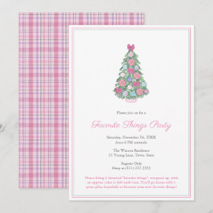 Farbenfrohe Weihnachtsbaum Favorite Things Party Einladung