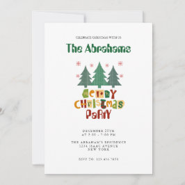 Farbenfrohe Weihnachtsbaum frohe Weihnachten Einladung