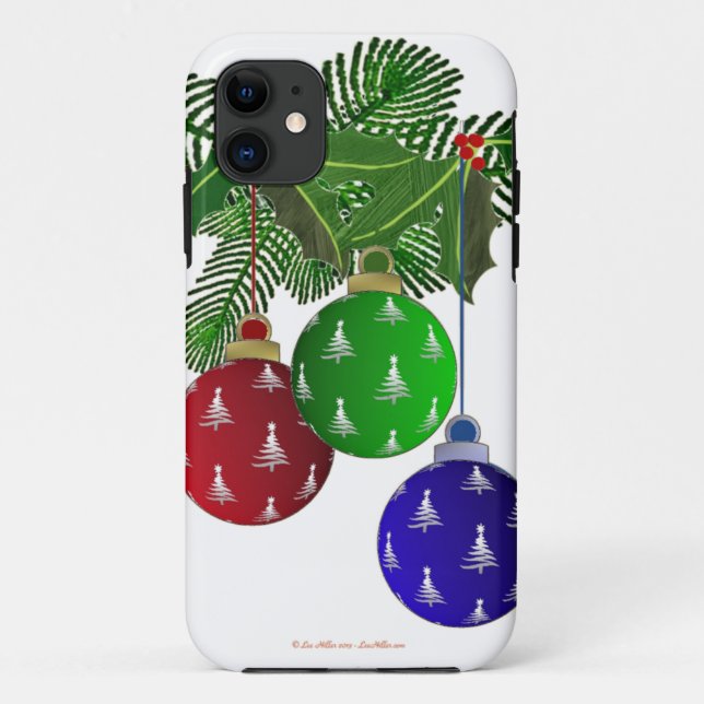 Farbenfrohe Weihnachtsbaumdekorationen Case-Mate iPhone Hülle (Rückseite)