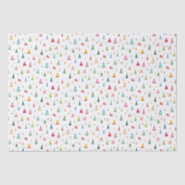 Farbenfrohe Weihnachtsbaumen Urlaub Seidenpapier