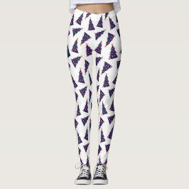 Farbenfrohe Weihnachtsbaummuster Leggings