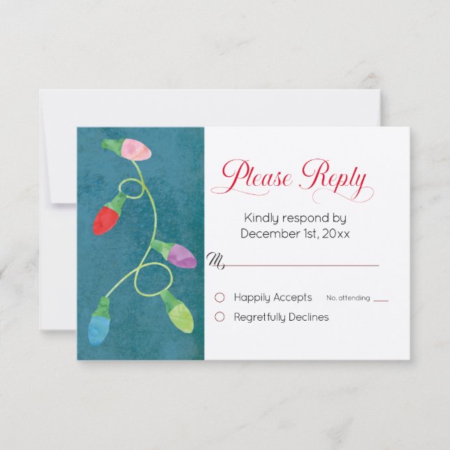 Farbenfrohe Weihnachtsbeleuchtung bei Blue Wedding (Vorderseite)