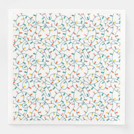 Farbenfrohe Weihnachtsbeleuchtung Muster Festliche Serviette