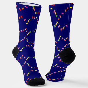 Farbenfrohe Weihnachtsbeleuchtung Weihnachten Socken