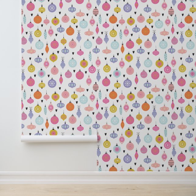 Farbenfrohe Weihnachtsdekore Feierlich Tapete (Anwendung)