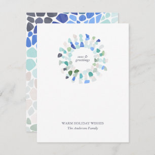 Farbenfrohe Weihnachtsfeier Feiertagskarte