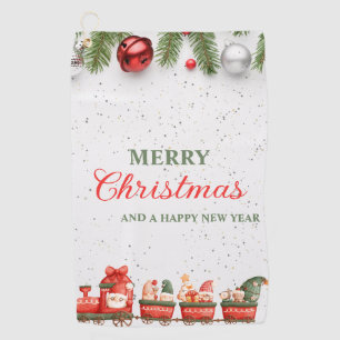 Farbenfrohe Weihnachtsfeier Golfhandtuch