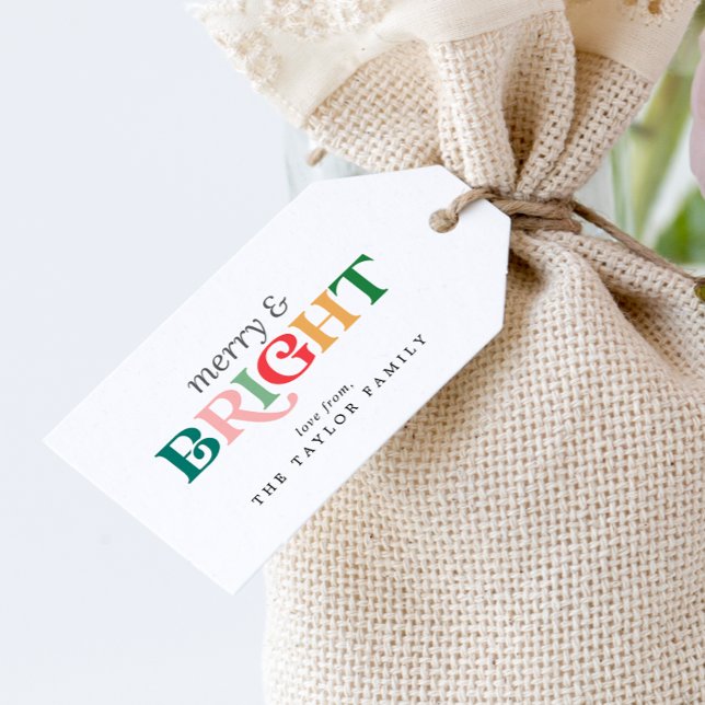 Farbenfrohe Weihnachtsfeiertage Geschenkanhänger (Von Creator hochgeladen)