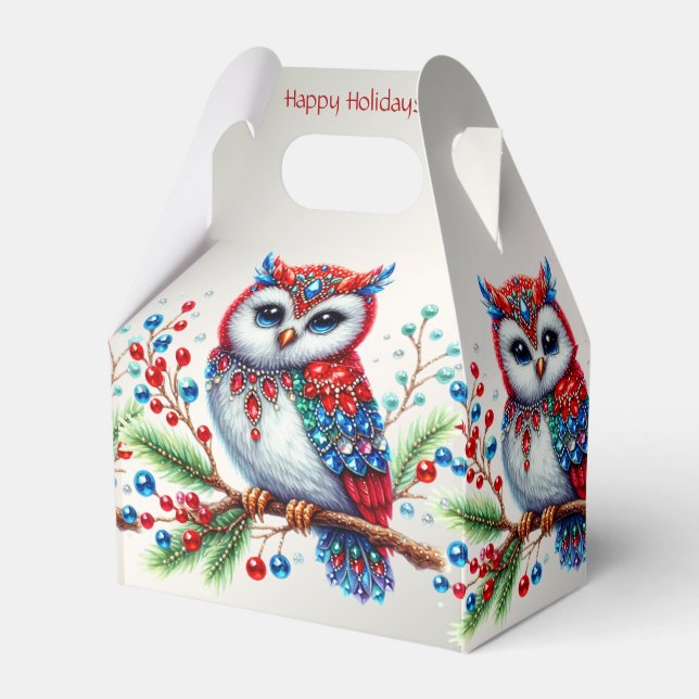 Farbenfrohe Weihnachtsfeiertage-Geschenkboxen Geschenkschachtel (Vorderseite)