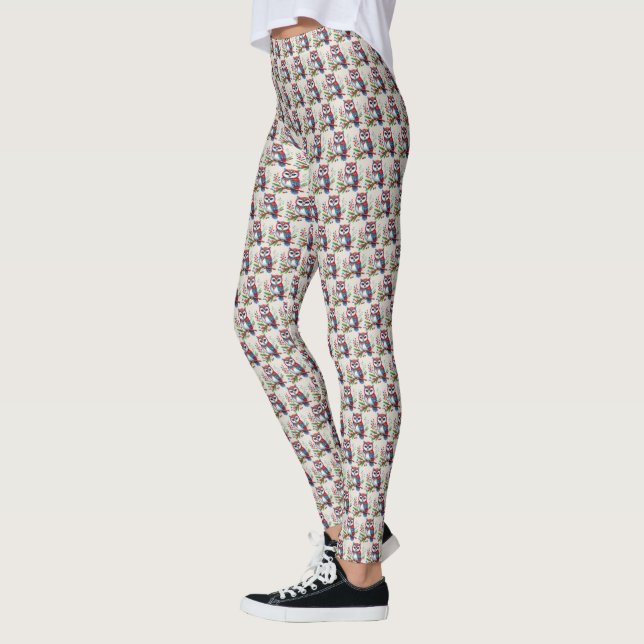 Farbenfrohe Weihnachtsfeiertage Leggings (Links)