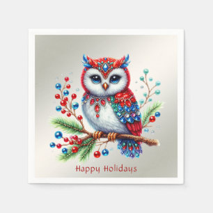 Farbenfrohe Weihnachtsfeiertage Napkin Serviette