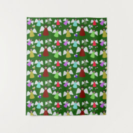 Farbenfrohe Weihnachtsgeländer Muster Wandteppich