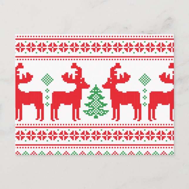 Farbenfrohe Weihnachtsgeschenke Feiertagspostkarte (Vorderseite)