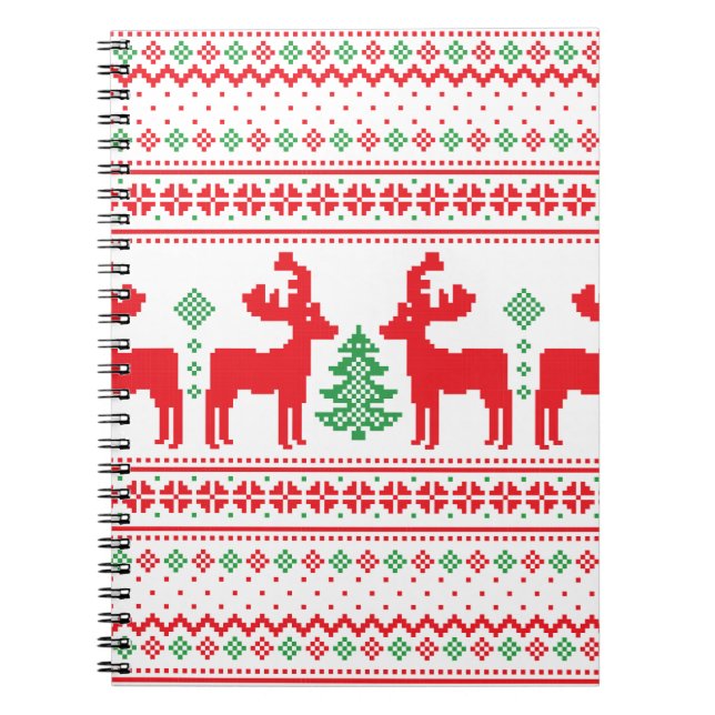 Farbenfrohe Weihnachtsgeschenke Notizblock (Vorderseite)