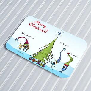Farbenfrohe Weihnachtskarikatur Magnet