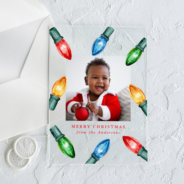 Farbenfrohe Weihnachtslichter Akropolis Foto Acryleinladungen (Von Creator hochgeladen)