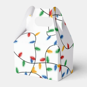 Farbenfrohe Weihnachtslichtmuster Geschenkschachtel