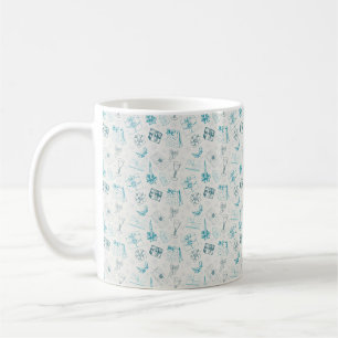 Farbenfrohe Weihnachtsmuster Kaffeetasse