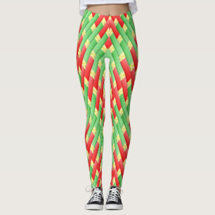 Farbenfrohe Weihnachtsmuster Leggings