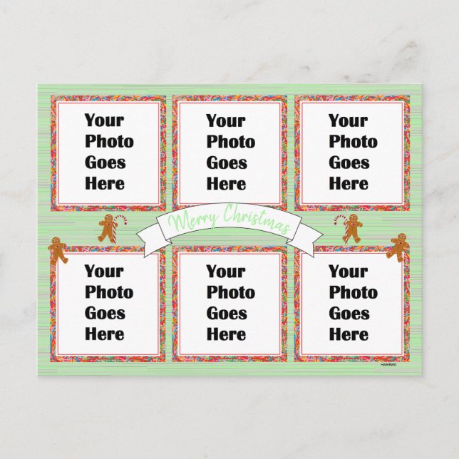 Farbenfrohe Weihnachtspostkarte HAMbWG Postkarte (Vorderseite)