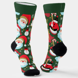Farbenfrohe Weihnachtssocken mit Namen Socken