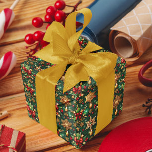 Farbenfrohe Weihnachtsstimmung Festliches Muster Geschenkpapier