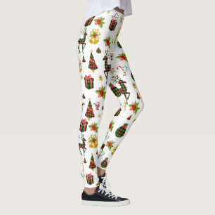 Farbenfrohe Weihnachtssymbole Leggings