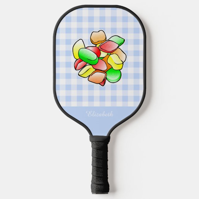 Farbenfrohe Weingums Pickleball Schläger (Vorderseite)