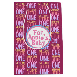 Farbenfrohe "Welcome Little One" Babydusche Mittlere Geschenktüte