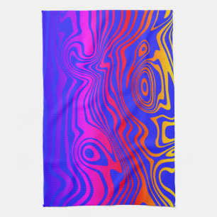 Farbenfrohe Wellen Art Design Küchentücher