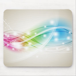 Farbenfrohe Wellen Beige Hintergrund Mousepad
