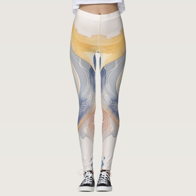 Farbenfrohe Wellen Beste Leggings für Sie. (Vorderseite)