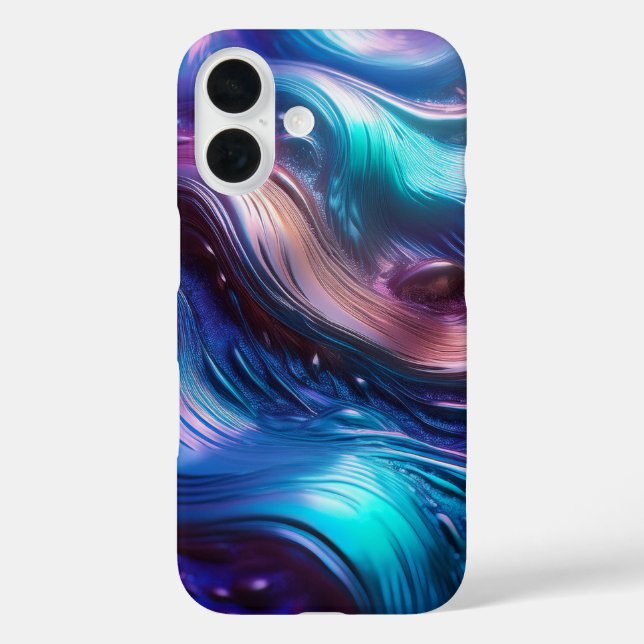Farbenfrohe Wellen Case-Mate iPhone Hülle (Rückseite)