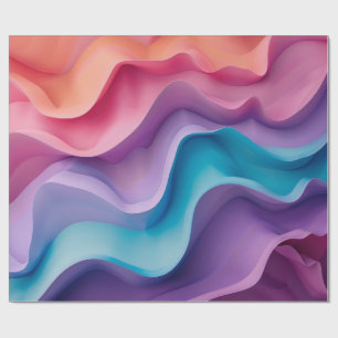 Farbenfrohe Wellen Geschenkpapier