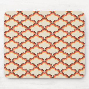Farbenfrohe Wellen im Retrostil Mousepad