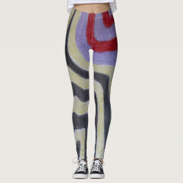 Farbenfrohe Wellen-Leggings Leggings