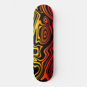 Farbenfrohe Wellen Streifen Skateboard