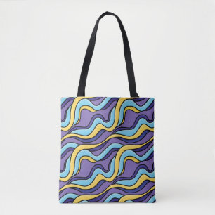 Farbenfrohe Wellenmuster Funky Retro Modernes Abst