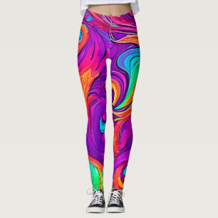 Farbenfrohe Welt: Blühende Muster Leggings